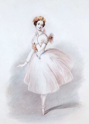Marie Taglioni in La Sylphide, 1832 lithograph
