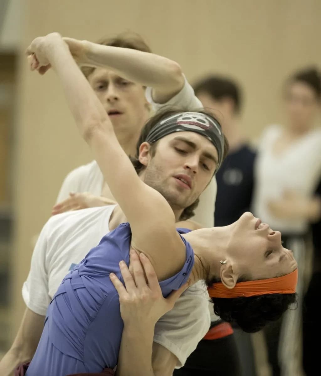 Natalia Osipova, Matthew Ball and Edward Watson in Christopher Wheeldon's Strapless, The Royal Ballet
