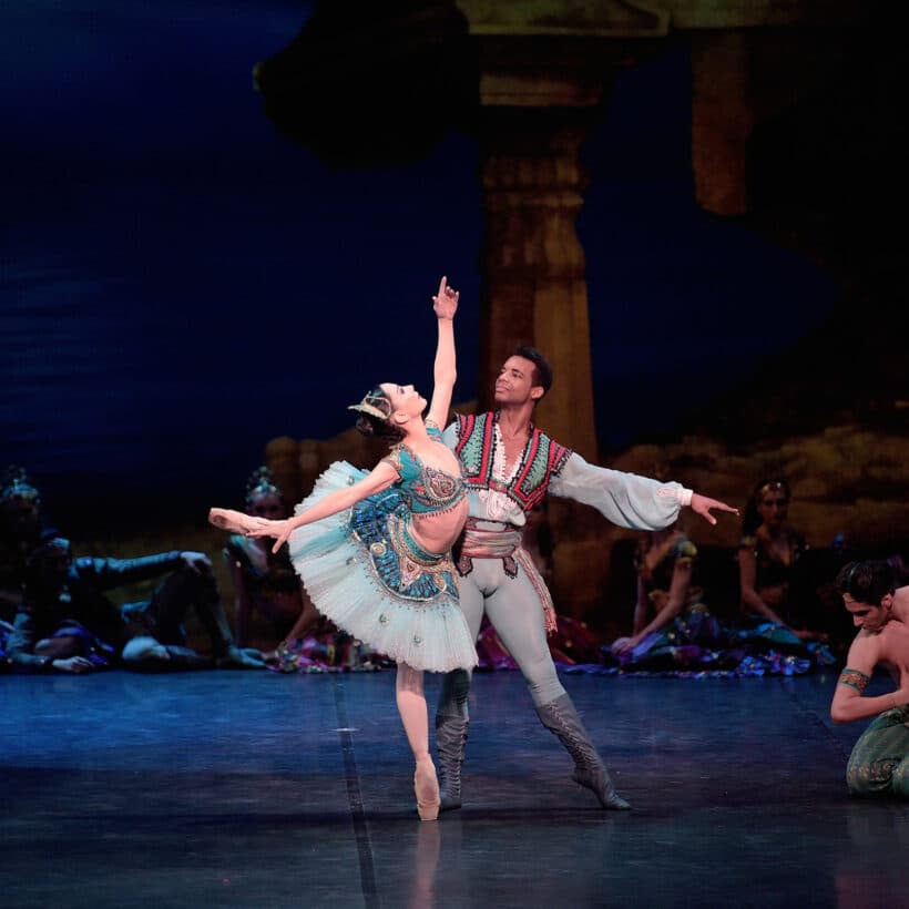 Tamara Rojo as Medora and Osiel Gouneo as Conrad in Le Corsaire, ENB
